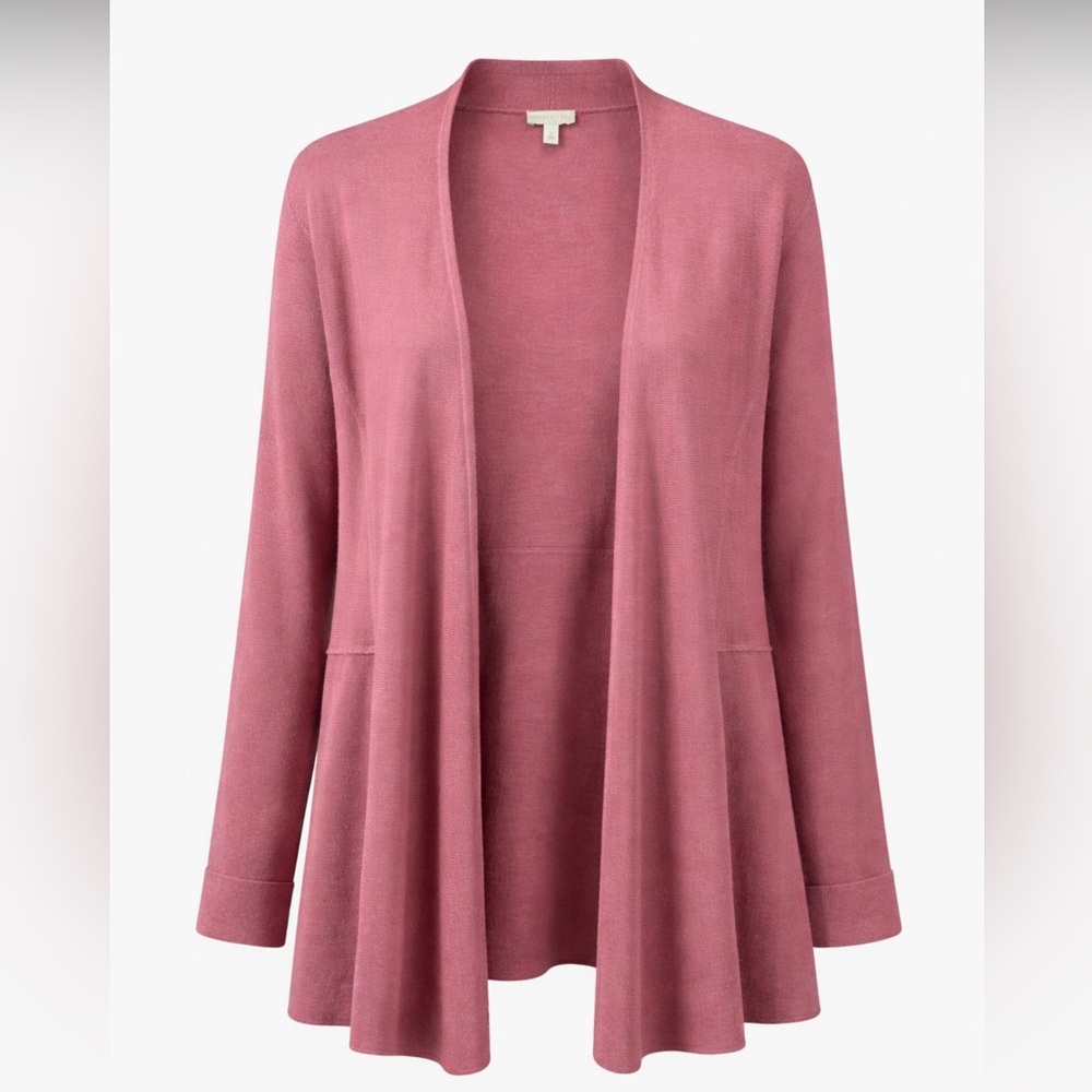 Talbots Sweater Womens Medium Open‎ Front Cardigan Pockets Lightweight Casual